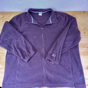 Vintage Starter Men's 2XL Purple Full Zip Fleece Jacket Y2K Embroidered Logo‎